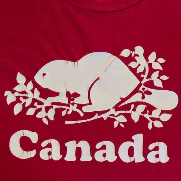 Roots Canada Red T-Shirt XL - Picture 3 of 6